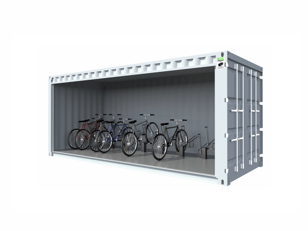 Fietsenstalling in een halfoverdekte 20 voet container met 16 plaatsen - Afbeelding 4
