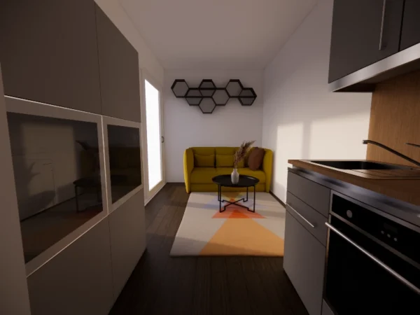 Studio in een container van 20 voet, 14 m² - Afbeelding 6