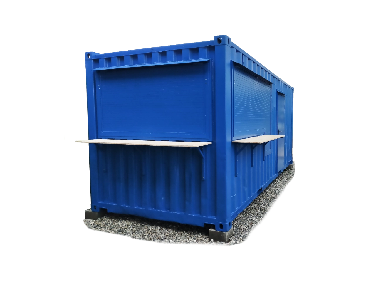 Bar/drinkgelegenheid in een container van 20 voet – 2 luifels - Afbeelding 3