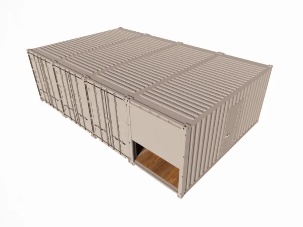Opslagruimte van 55 m² in containers van 20 voet met metalen rolluik en dienstdeur - Afbeelding 3