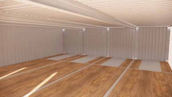 Opslagruimte van 120 m² in containers van 40 voet met metalen rolluik en dienstdeur - Afbeelding 4