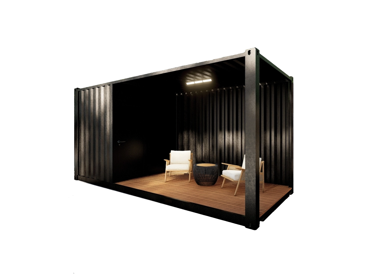 Containerpoolhouse met open terras en afgesloten ruimte - Afbeelding 5