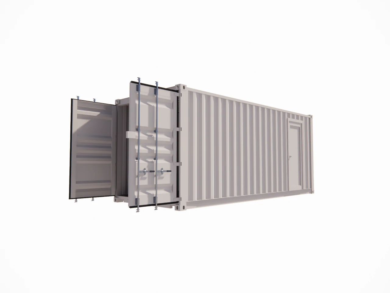 Kantoor in een container van 20 voet met opslagruimte