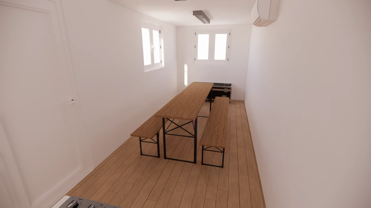 Pauzeruimte met kitchenette van 13 m² in een container van 20 voet - Afbeelding 4