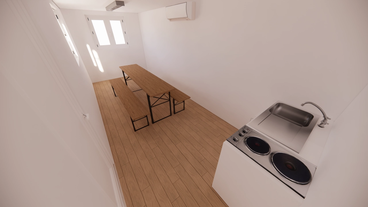 Kantoor en pauzeruimte met kitchenette van 28 m² in een container van 40 voet - Afbeelding 4